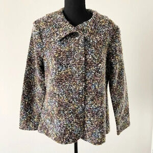 Vintage  Soft Works Multicolor Knitted Wool Blend Cardigan Jacket